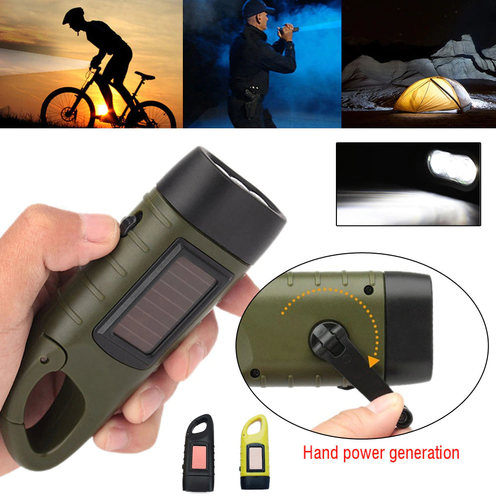 Solight Crank Solar Flashlight – Rechargeable LED Emergency Lighting