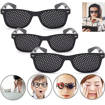 VisionEase Pinhole Glasses – Natural Vision Improvement and Reduction of Eye Strain (Set of 2)