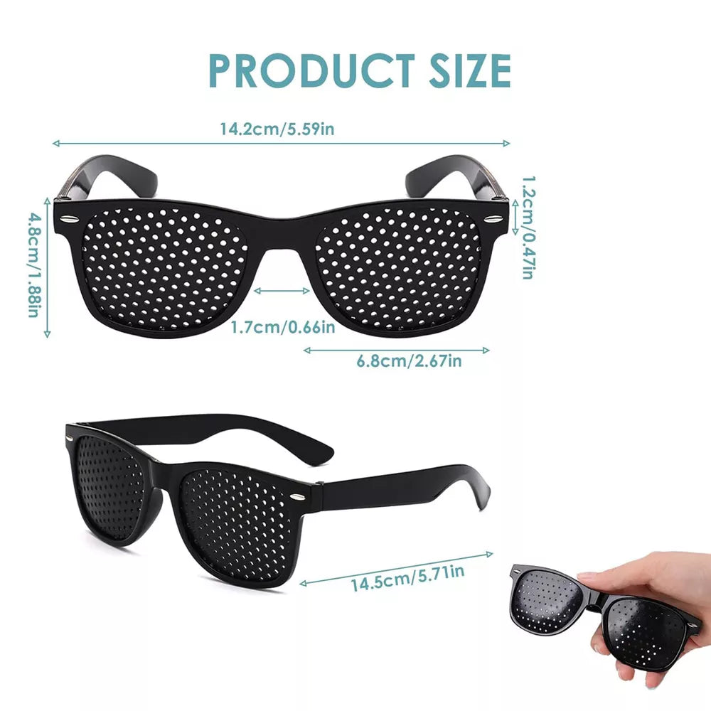 VisionEase Pinhole Glasses – Natural Vision Improvement and Reduction of Eye Strain (Set of 2)