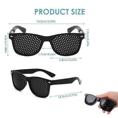 VisionEase Pinhole Glasses – Natural Vision Improvement and Reduction of Eye Strain (Set of 2)