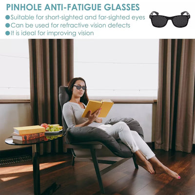 VisionEase Pinhole Glasses – Natural Vision Improvement and Reduction of Eye Strain (Set of 2)