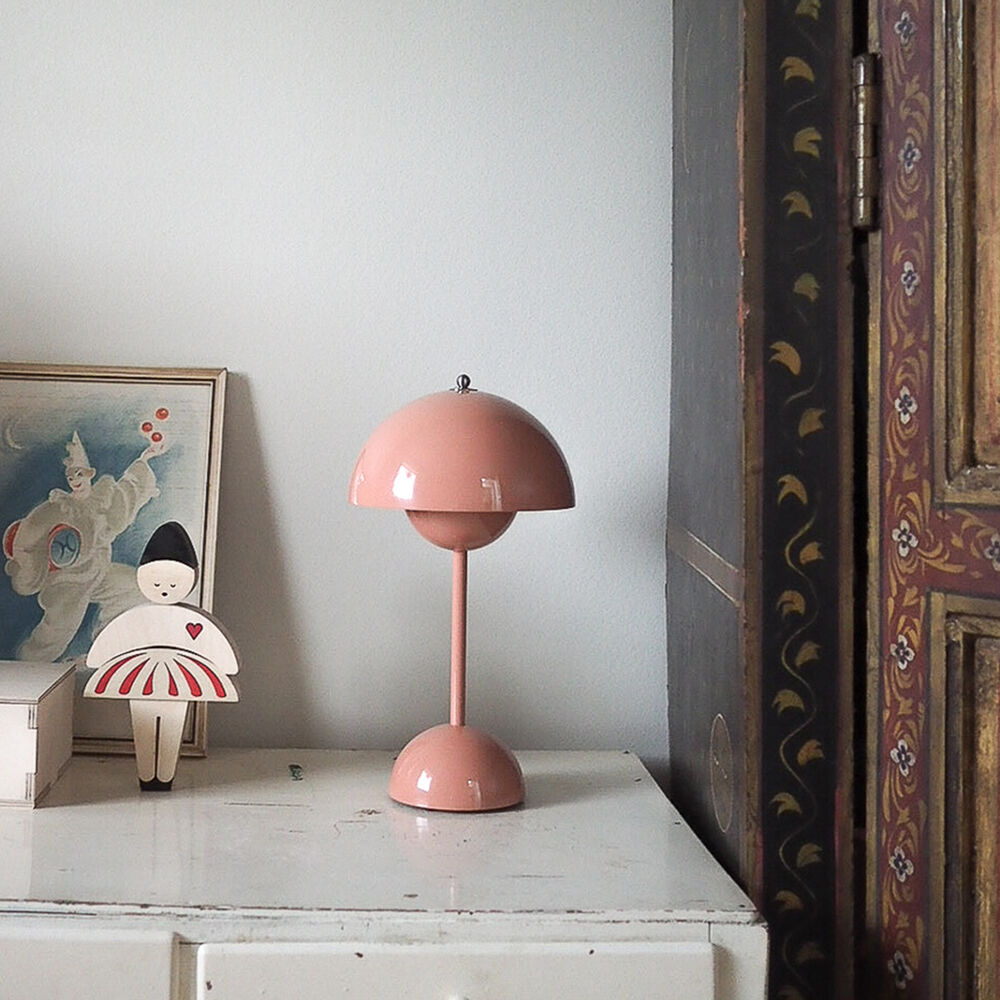 LunaGlow LED Table Lamp – Retro Design Rechargeable with Touch Dimmer