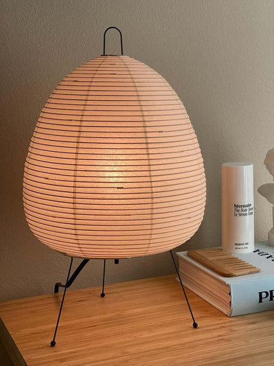 Akari Table Lamp – Japan-Inspired Design with Mulberry Paper and Metal