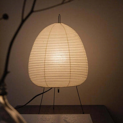 Akari Table Lamp – Japan-Inspired Design with Mulberry Paper and Metal