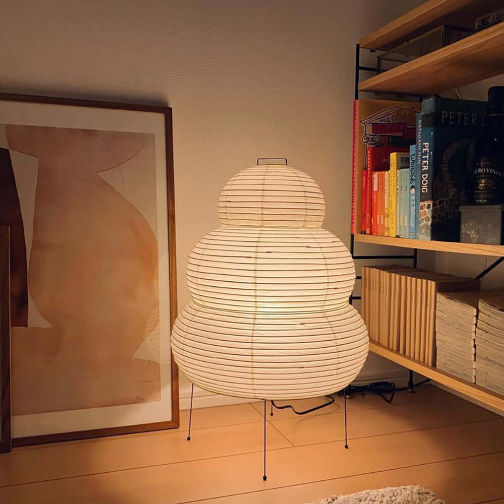 Akari Table Lamp – Japan-Inspired Design with Mulberry Paper and Metal