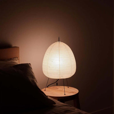 Akari Table Lamp – Japan-Inspired Design with Mulberry Paper and Metal