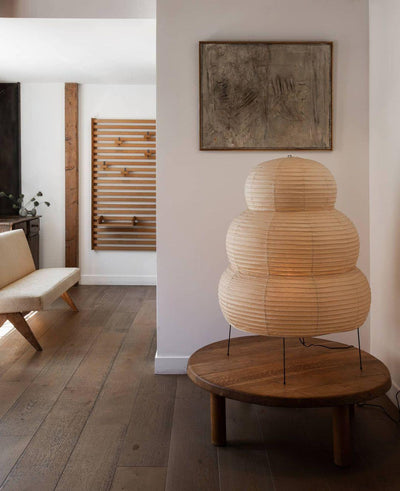 Akari Table Lamp – Japan-Inspired Design with Mulberry Paper and Metal