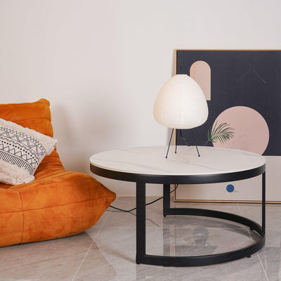 Akari Table Lamp – Japan-Inspired Design with Mulberry Paper and Metal