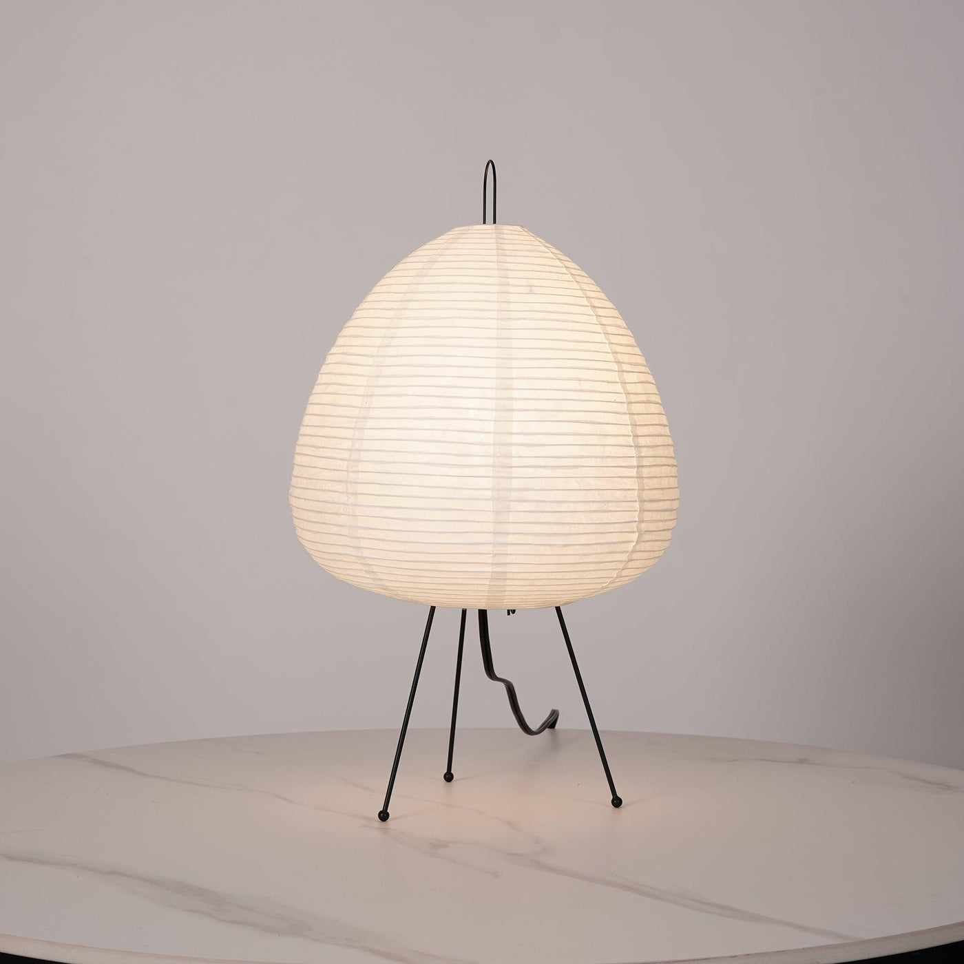 Akari Table Lamp – Japan-Inspired Design with Mulberry Paper and Metal