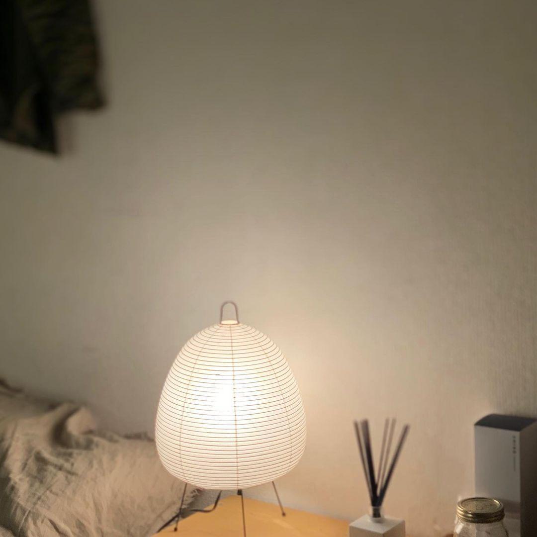 Akari Table Lamp – Japan-Inspired Design with Mulberry Paper and Metal