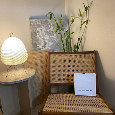 Akari Table Lamp – Japan-Inspired Design with Mulberry Paper and Metal