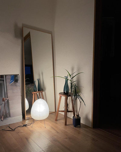 Akari Table Lamp – Japan-Inspired Design with Mulberry Paper and Metal