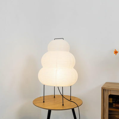Akari Table Lamp – Japan-Inspired Design with Mulberry Paper and Metal