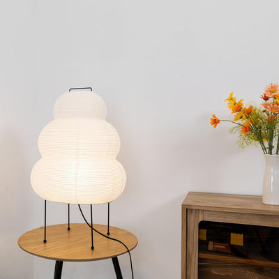 Akari Table Lamp – Japan-Inspired Design with Mulberry Paper and Metal