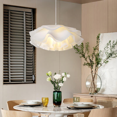 White Flower-Shaped Pendant Lamp – LED