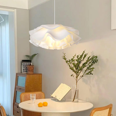 White Flower-Shaped Pendant Lamp – LED