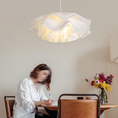 White Flower-Shaped Pendant Lamp – LED
