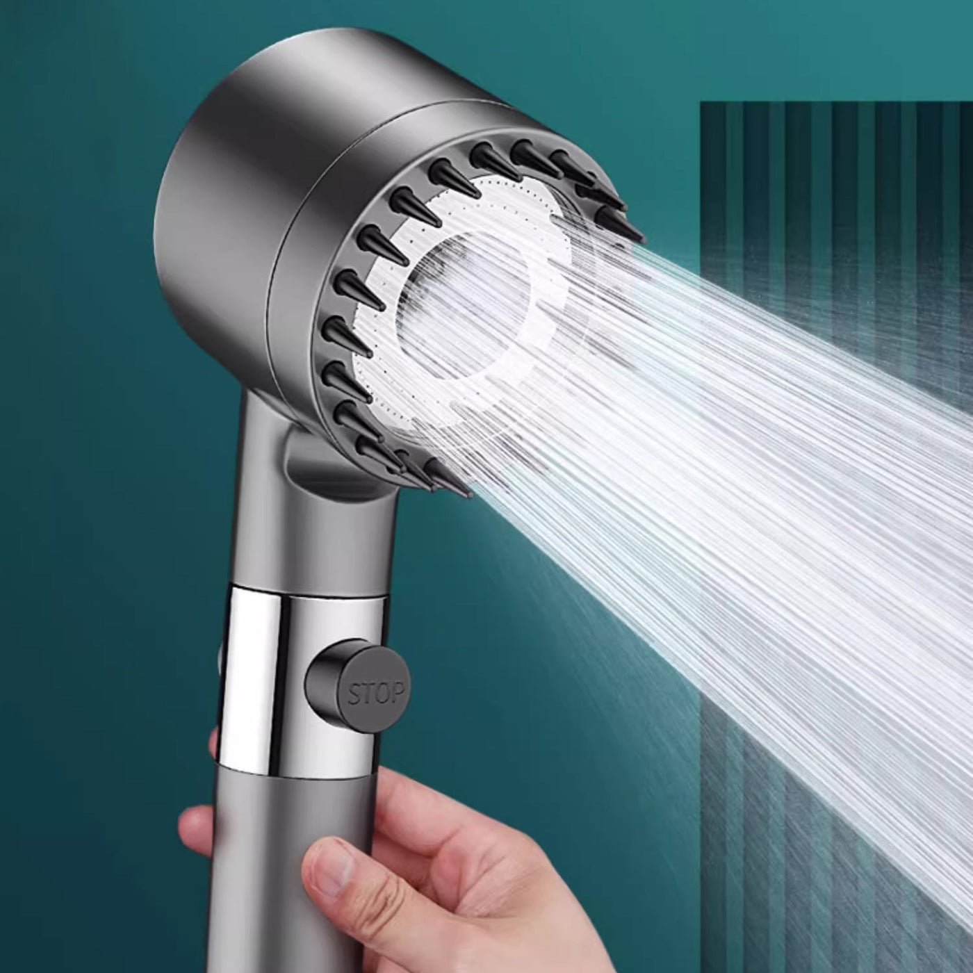 JetBoost Pommeau de Douche – Haute Pression avec Filtration Économique