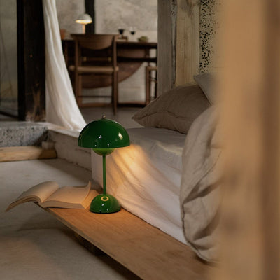 LunaGlow LED Table Lamp – Retro Design Rechargeable with Touch Dimmer