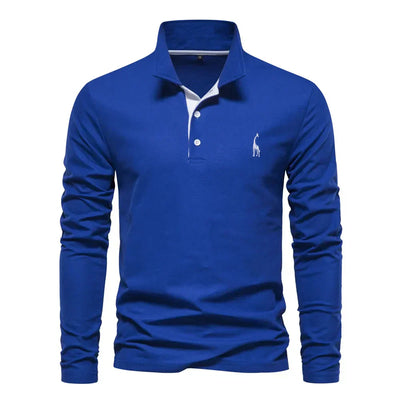Bastian Polo for Men Long Sleeves – Comfortable Cotton and Chic Embroidered Details