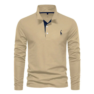 Bastian Polo for Men Long Sleeves – Comfortable Cotton and Chic Embroidered Details