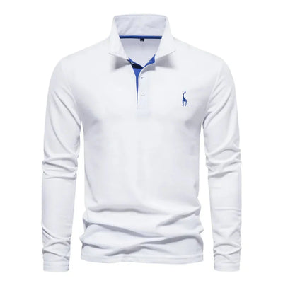 Bastian Polo for Men Long Sleeves – Comfortable Cotton and Chic Embroidered Details